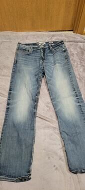 Buckle BKE Tyler Bootcut Jeans Mens 34R (34x31) Light Wash Distressed Denim Y2K